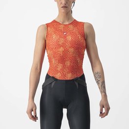 CASTELLI camiseta sin mangas - PRO MESH 4 W LADY - naranja