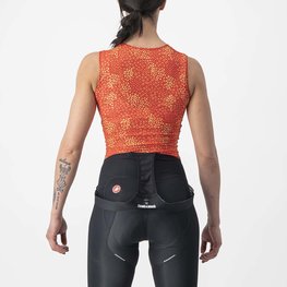 CASTELLI camiseta sin mangas - PRO MESH 4 W LADY - naranja