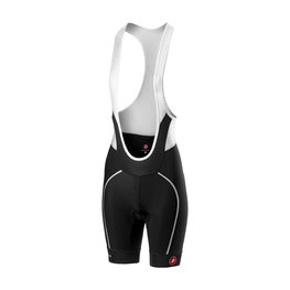 CASTELLI pantalones cortos de tirantes - VELOCISSIMA LADY - negro/blanco