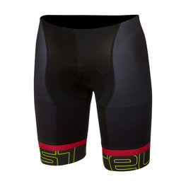 CASTELLI pantalones cortos sin tirantes - VOLO - amarillo/negro/rojo