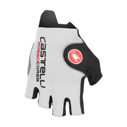 CASTELLI guantes de dedos cortos - ROSSO CORSA PRO - blanco