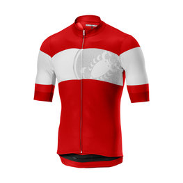 CASTELLI jersey de manga corta - RUOTA  - rojo/blanco