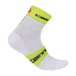 CASTELLI calcetines clásicos - FREE 6 - blanco/amarillo