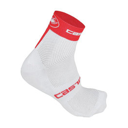CASTELLI calcetines clásicos - FREE 6 - blanco/rojo