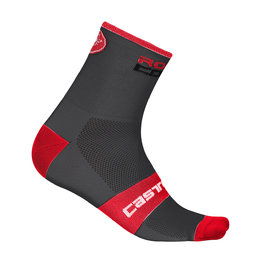 CASTELLI calcetines clásicos - ROSSO CORSA 9 - gris/rojo