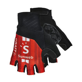 guantes de dedos cortos - SUNWEB 2019  - rojo/negro
