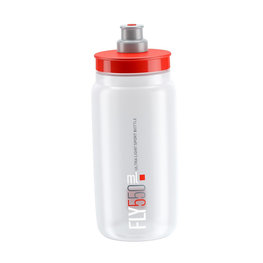 botella de agua - FLY 550 ml  - rojo/transparente
