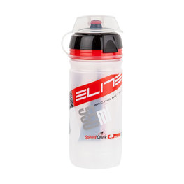 botella de agua - CORSA MTB 550 ml - transparente/rojo