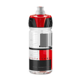 botella de agua - CRYSTAL OMBRA 550 ml - transparente/rojo/negro