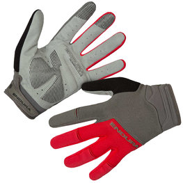 guantes de dedos largos - HUMMVEE PLUS II - gris/rojo