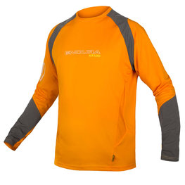 maillot de verano de manga larga - MT500 BURNER SUMMER - gris/naranja