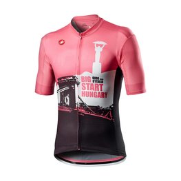 CASTELLI jersey de manga corta - HUNGARY BIG START - rosa/negro/blanco