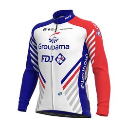 ALÉ maillot de invierno de manga larga - GROUPAMA FDJ 20 WNT - rojo/blanco/azul