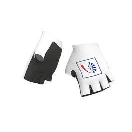 ALÉ guantes de dedos cortos - GROUPAMA FDJ 2019 - blanco