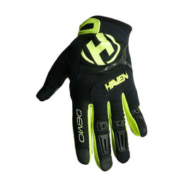 HAVEN guantes de dedos largos - DEMO LONG - negro/verde