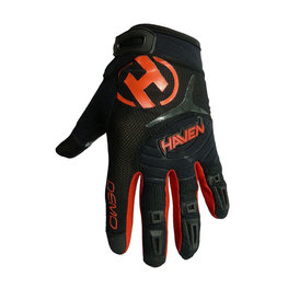 HAVEN guantes de dedos largos - DEMO LONG - negro/rojo
