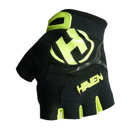 HAVEN guantes de dedos cortos - DEMO  - negro/verde