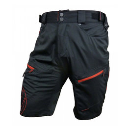 HAVEN pantalones cortos sin tirantes - NAVAHO SLIMFIT - negro/rojo