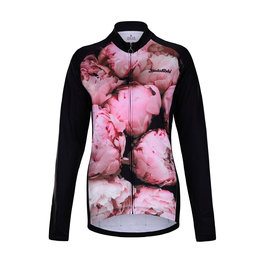 HOLOKOLO maillot de invierno de manga larga - PEONY LADY WINTER - negro/rosa