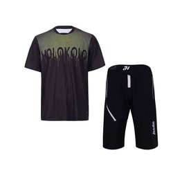HOLOKOLO Maillot y pantalón MTB - FORCE MTB - negro/amarillo