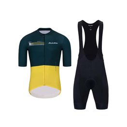 HOLOKOLO maillot corto y pantalón corto - VIBES - verde/negro/amarillo