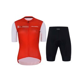 HOLOKOLO maillot corto y pantalón corto - VIBES LADY - rojo/blanco/negro