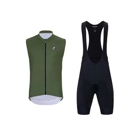 HOLOKOLO maillot sin mangas y pantalón corto - AIRFLOW - verde/negro