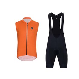 HOLOKOLO maillot sin mangas y pantalón corto - AIRFLOW - naranja/negro