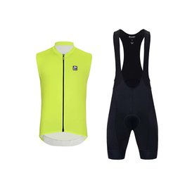 HOLOKOLO maillot sin mangas y pantalón corto - AIRFLOW - negro/amarillo