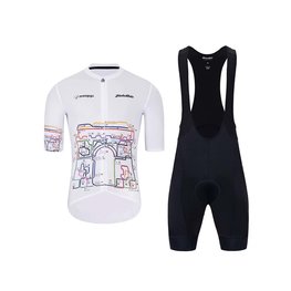 HOLOKOLO maillot corto y pantalón corto - MAAPPI II. ELITE - blanco/multicolor/negro
