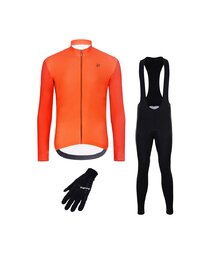 HOLOKOLO jersey y pantalón de invierno - PERFORMANCE WINTER - negro/naranja