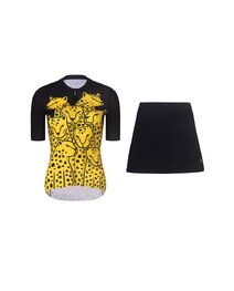 RIVANELLE maillot corto y falda - CHEETAH II - negro/amarillo