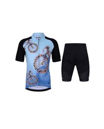 HOLOKOLO maillot corto y pantalón corto - RIDERS KIDS - negro/azul/multicolor