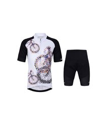 HOLOKOLO maillot corto y pantalón corto - RIDERS KIDS - multicolor/blanco/negro