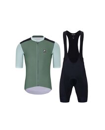 HOLOKOLO maillot corto y pantalón corto - TECHNICAL - verde/negro