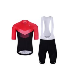 HOLOKOLO maillot corto y pantalón corto - ARROW II - rojo/negro