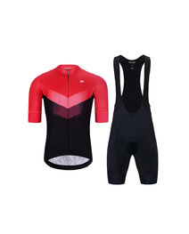HOLOKOLO maillot corto y pantalón corto - ARROW II - negro/rojo