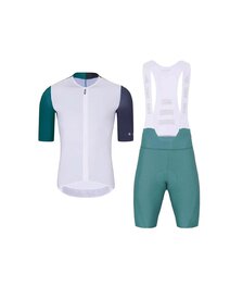 HOLOKOLO maillot corto y pantalón corto - PERFORMANCE - púrpura/blanco/verde
