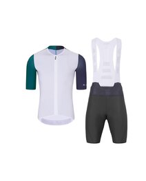 HOLOKOLO maillot corto y pantalón corto - PERFORMANCE - blanco/púrpura