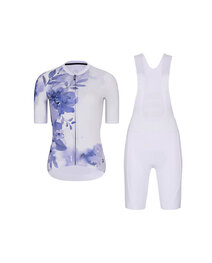 RIVANELLE maillot corto y pantalón corto - FLOWERY - blanco/azul