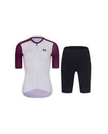 RIVANELLE maillot corto y pantalón corto - TECHNICAL  - granate/negro/blanco