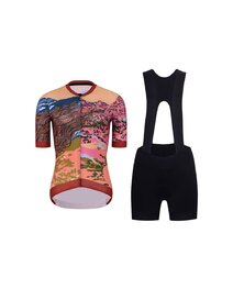 RIVANELLE maillot corto y pantalón corto - FREE ELITE LADY LIMI - naranja/negro/multicolor