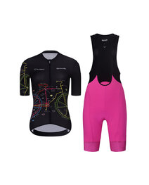 RIVANELLE maillot corto y pantalón corto - MAAPPI DARK LADY - negro/rosa