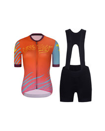 RIVANELLE maillot corto y pantalón corto - LESS TALK  - negro/rojo/multicolor
