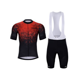 HOLOKOLO maillot corto y pantalón corto - FROSTED - negro/rojo