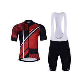 HOLOKOLO maillot corto y pantalón corto - TRACE - negro/rojo