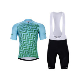 HOLOKOLO maillot corto y pantalón corto - DAYBREAK - azul claro/negro/verde