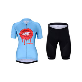 HOLOKOLO maillot corto y pantalón corto - CASSIS LADY - negro/azul claro