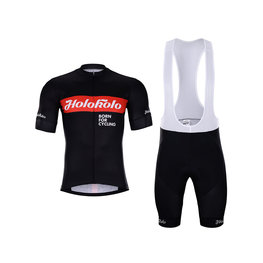 HOLOKOLO maillot corto y pantalón corto - OBSIDIAN - rojo/negro