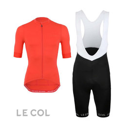 LE COL maillot corto y pantalón corto - PRO ECO - naranja/negro